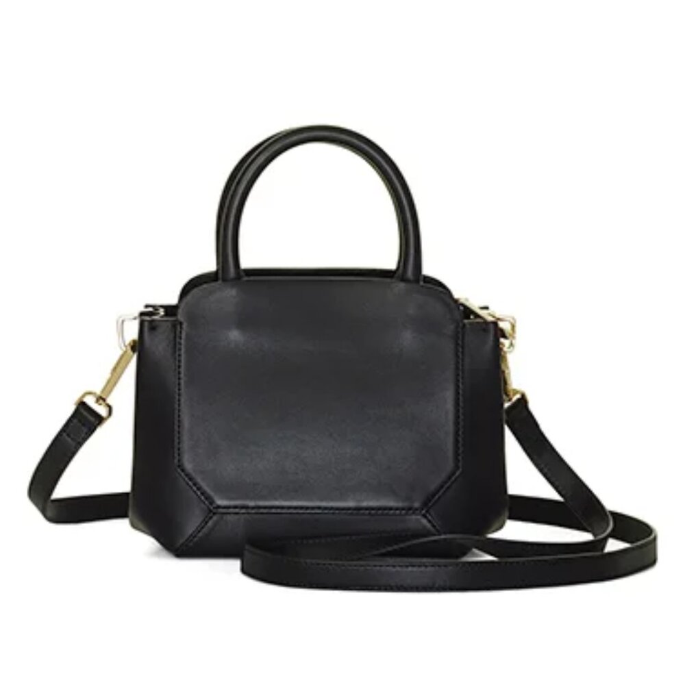 Aritizia Auxiliary Bega Mini Satchel Bag Black Leather